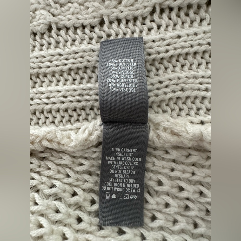 AERIE soft knit oversized open cardigan L/XL Cream Ivory - Picture 7 of 11